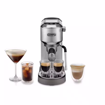 Dedica Duo White Manual Espresso Maker Metal