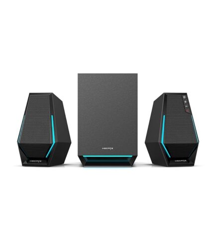Edifier G1500 MAX 2.1 Gaming Speakers - 60W Peak Power with 4" Subwoofer & 2.5" Satellite Speakers, Bluetooth 5.3 & Multi-Wired Connections, 10 RGB Light Effects, 3 Sound Modes for PC/PS5/Xbox/Phone